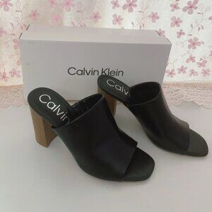 Calvin Klein black Jotie Heeled Mule